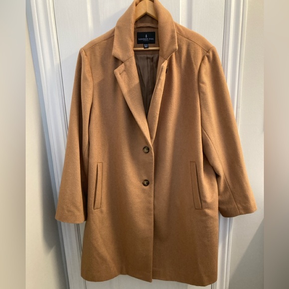 London Fog 2X camel car coat - Picture 1 of 7